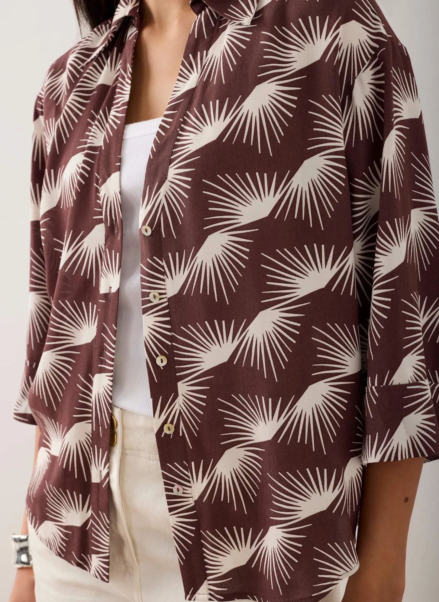 Burgundy Graphic Print Shirt