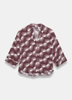 Burgundy Graphic Print Shirt