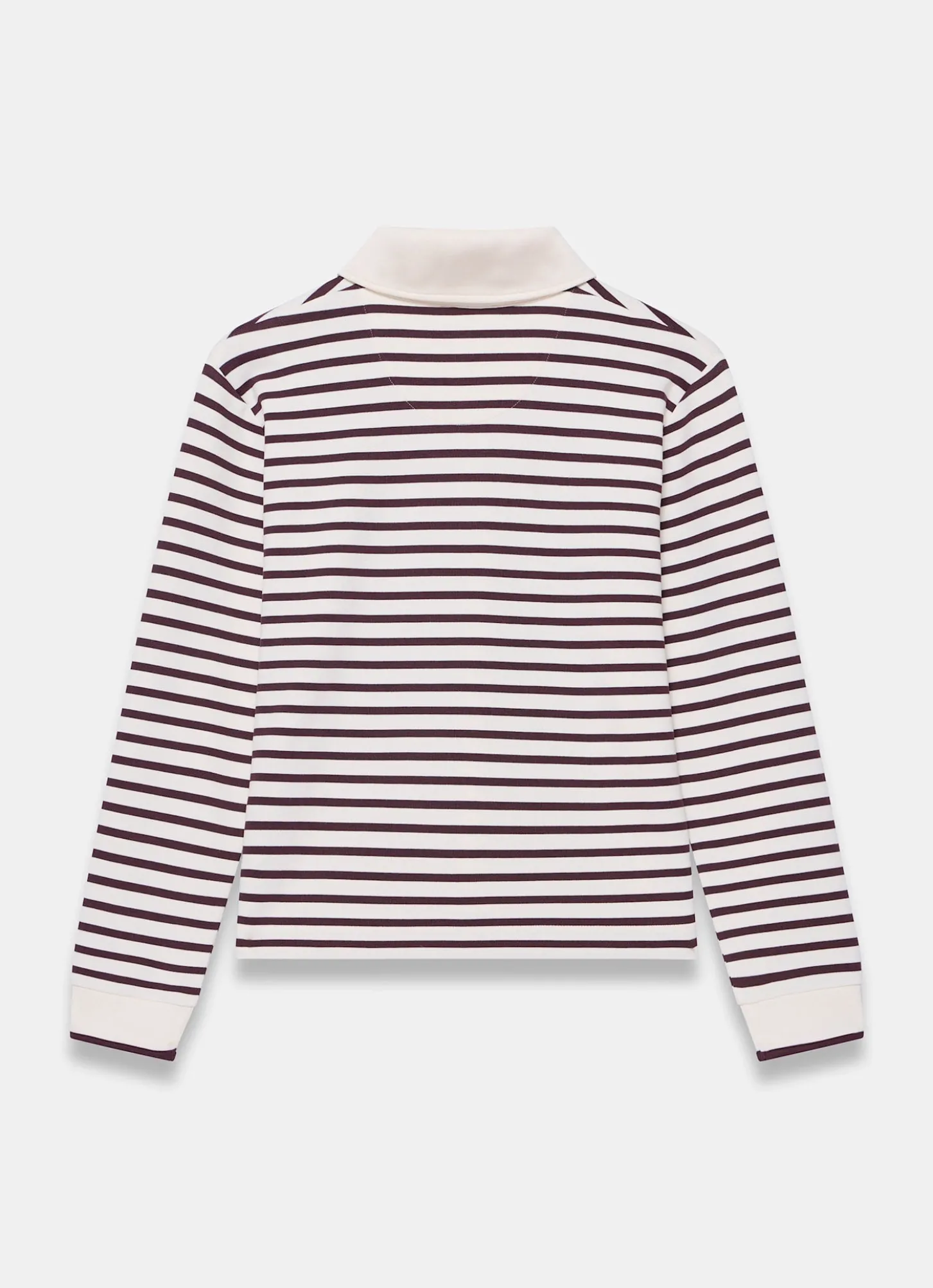 Burgundy Stripe Polo Shirt Top