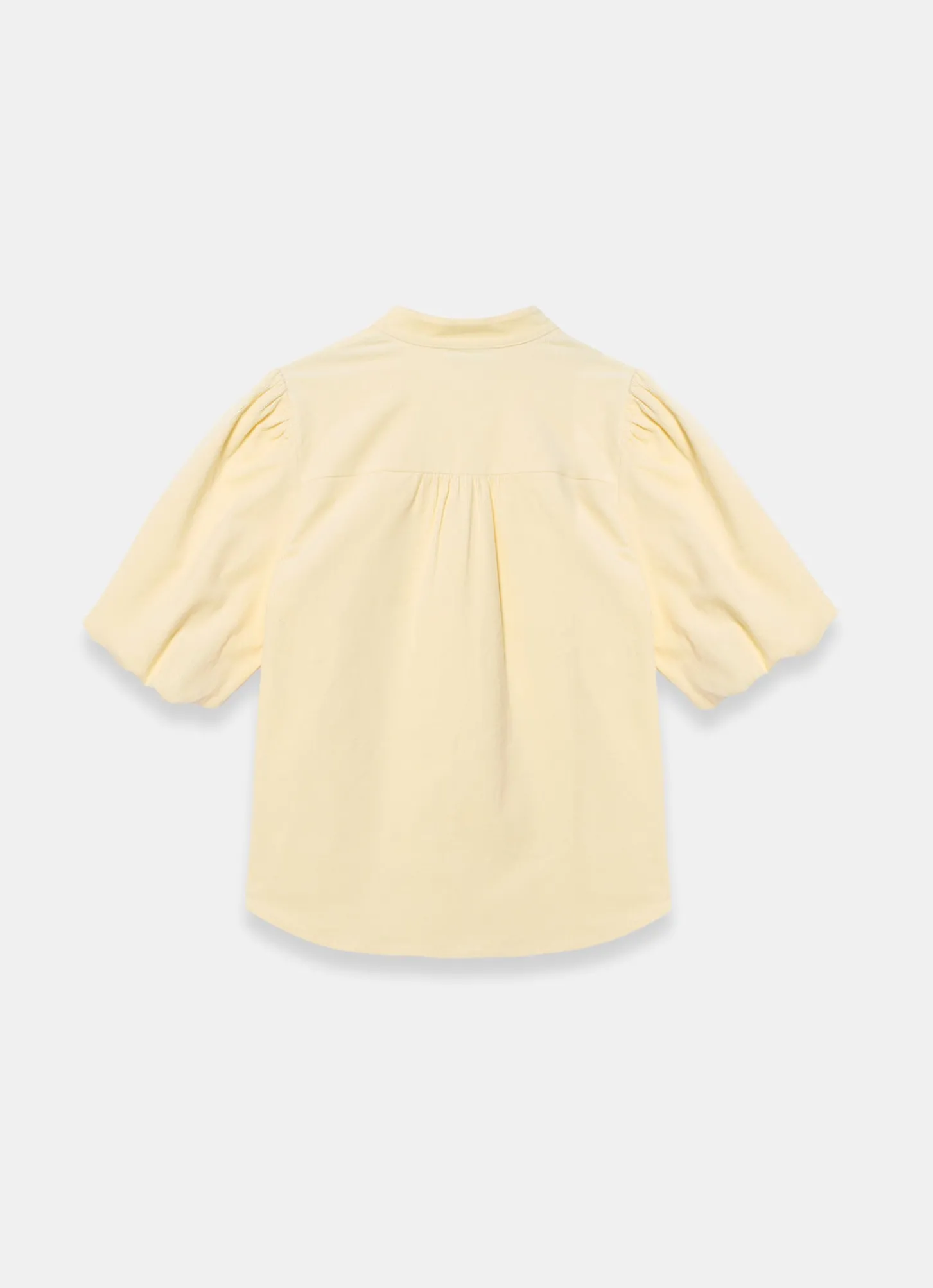 Butter Yellow Corduroy Puff Sleeve Blouse