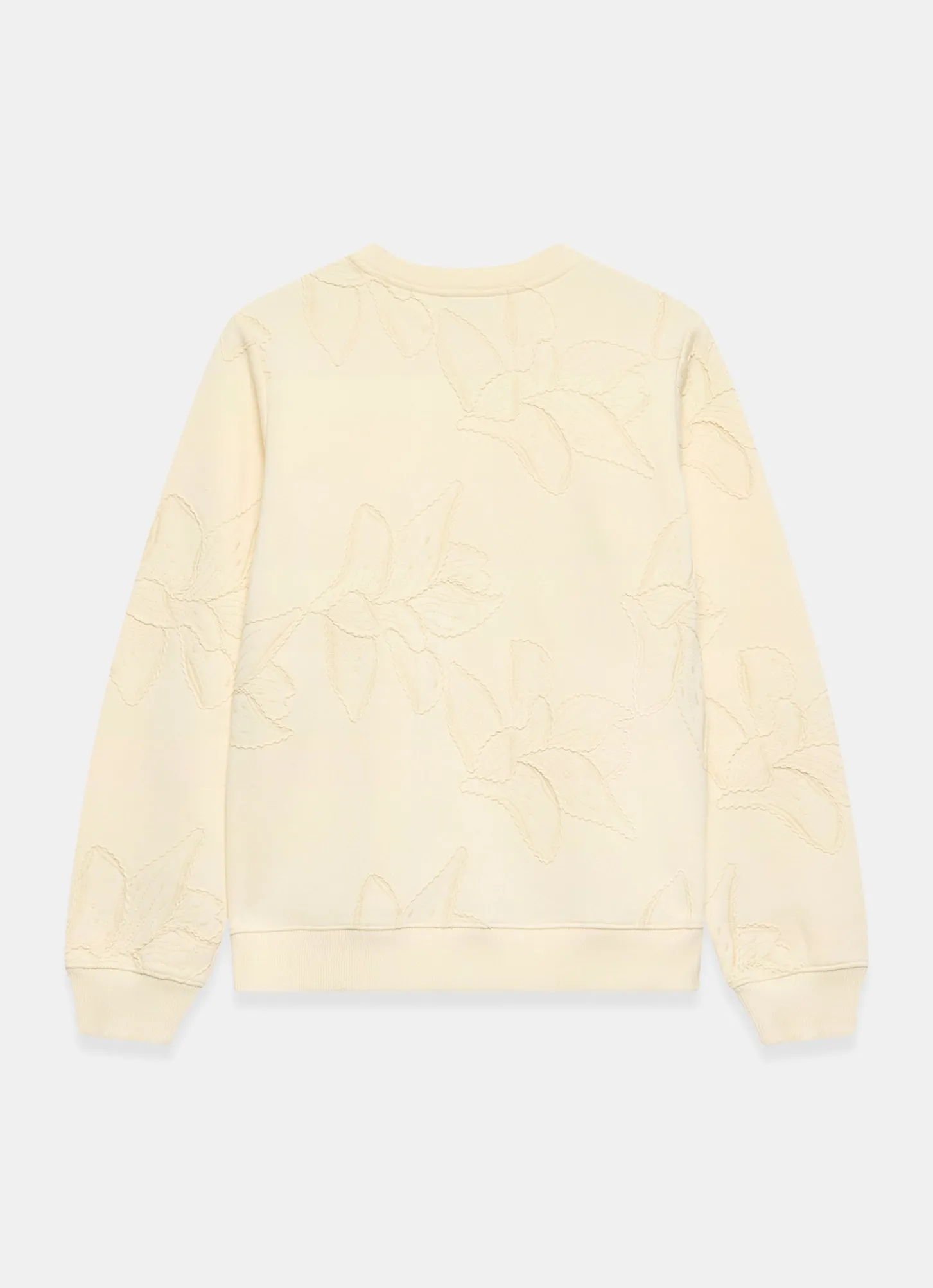 Butter Yellow Embroidered Sweatshirt
