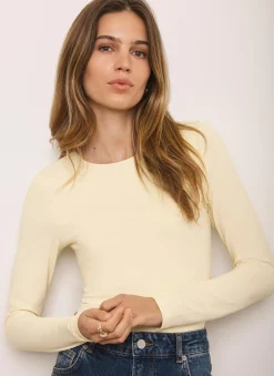 Butter Yellow Layering Crew Neck Top