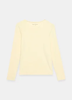 Butter Yellow Layering Crew Neck Top