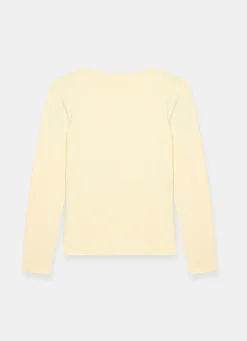 Butter Yellow Layering Crew Neck Top