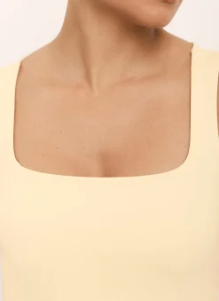 Butter Yellow Layering Scoop Neck Vest
