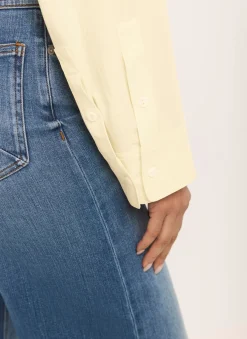 Butter Yellow Oversized Long Sleeve Shirt