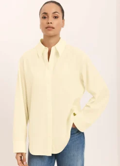 Butter Yellow Oversized Long Sleeve Shirt