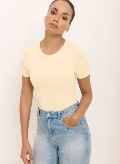 Butter Yellow Short Sleeve Top