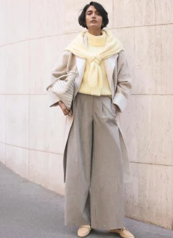 Butter Yellow Wool Blend Sleeveless Knit Top