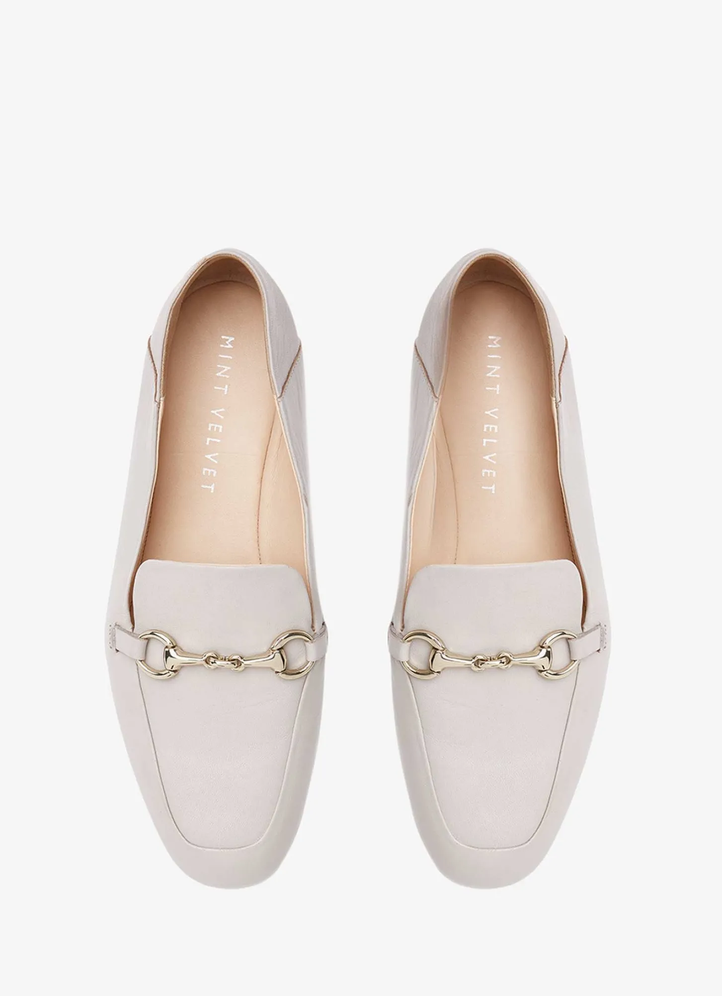 Camille Beige Leather Loafers