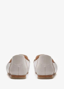 Camille Beige Leather Loafers