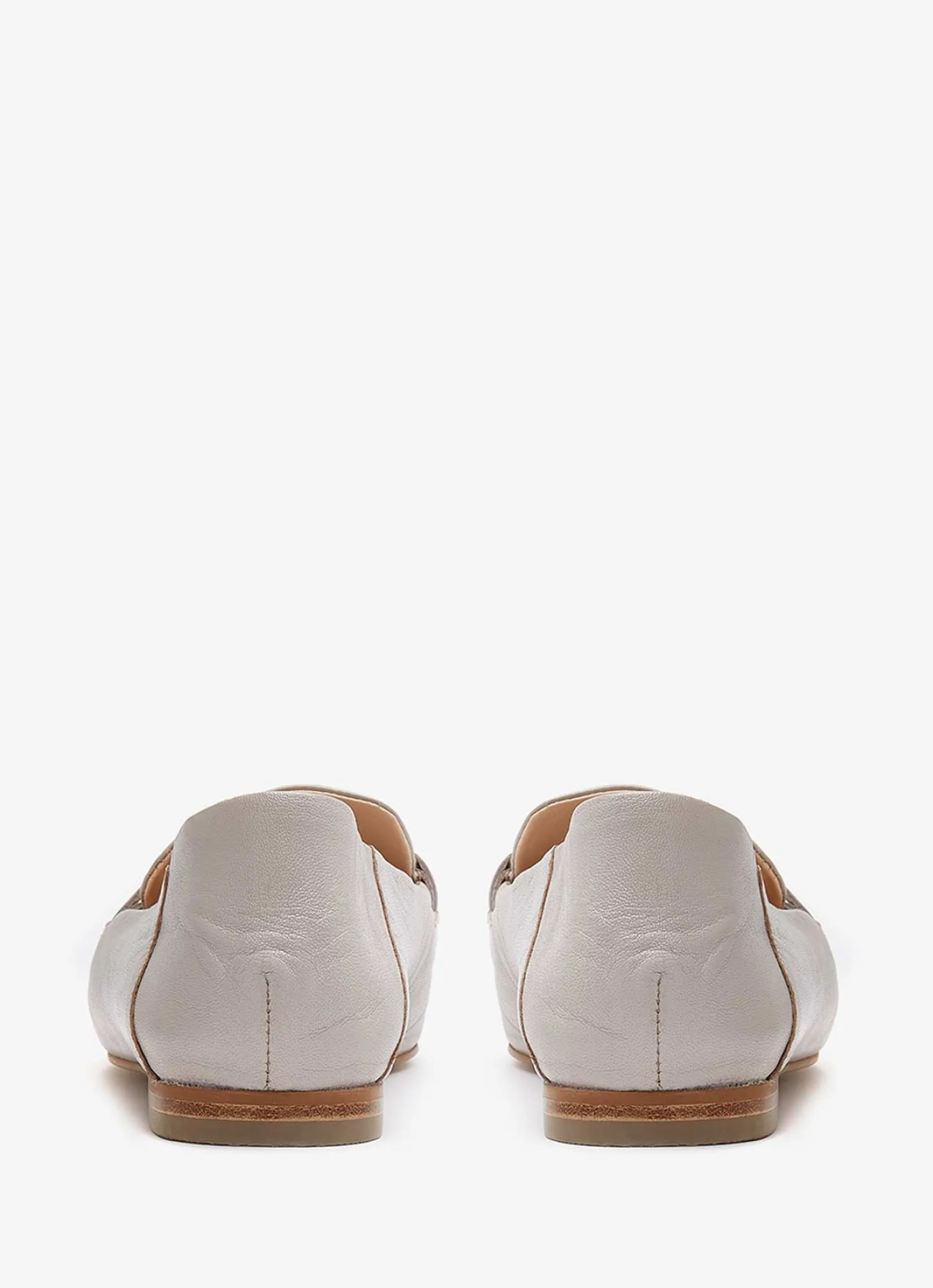 Camille Beige Leather Loafers