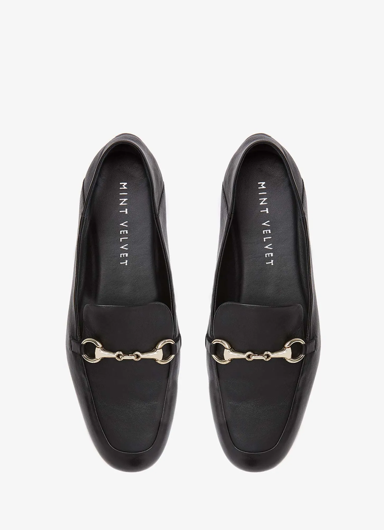 Camille Black Leather Loafers
