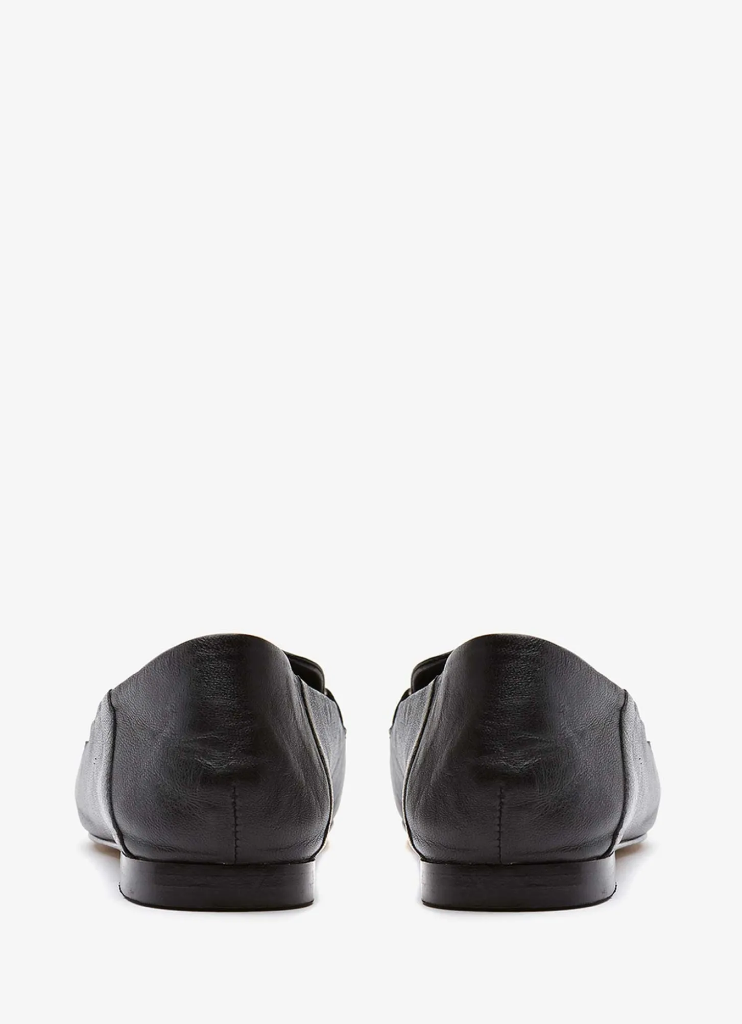 Camille Black Leather Loafers