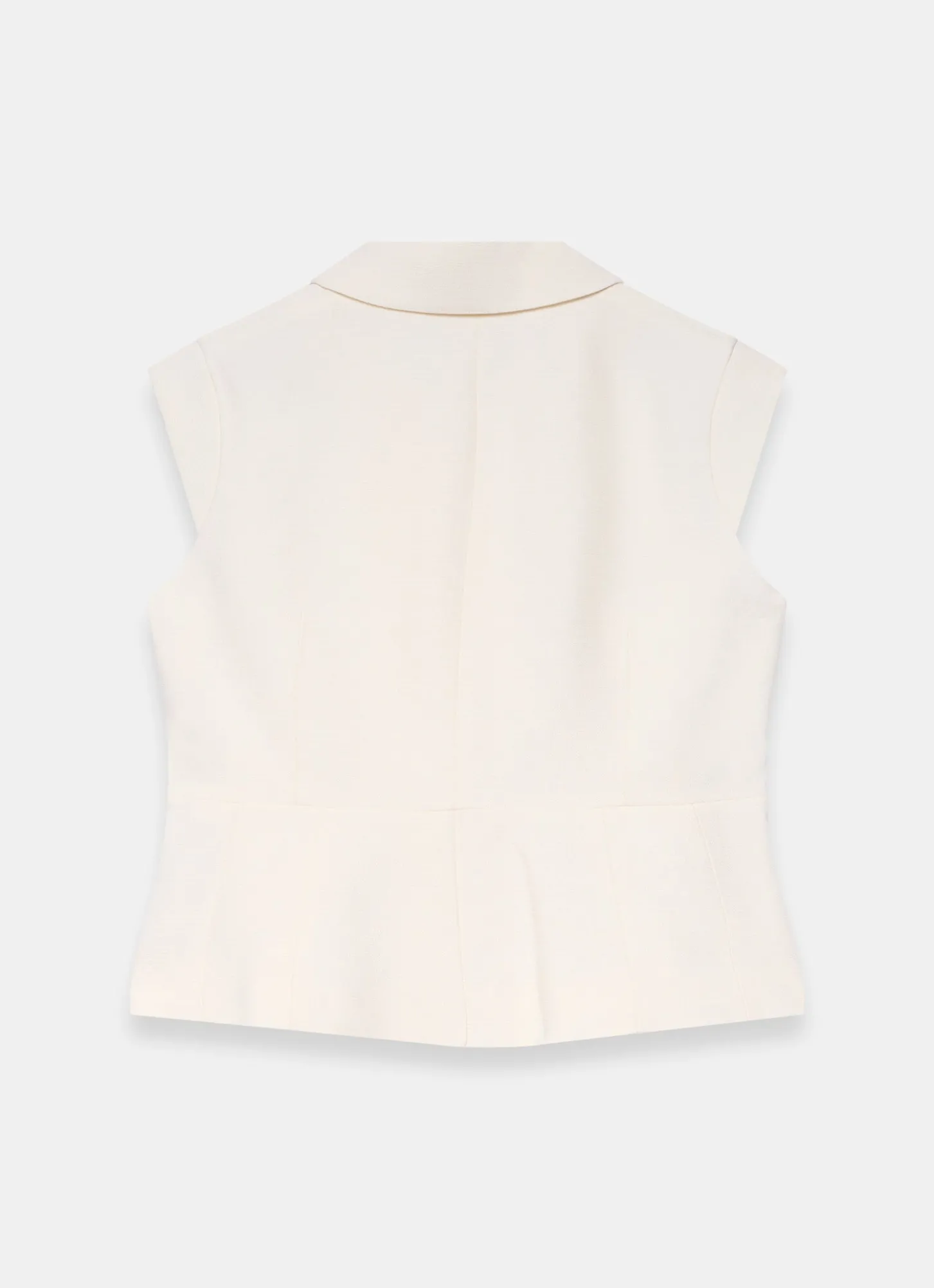 Cream Asymmetric Tailored Waistcoat