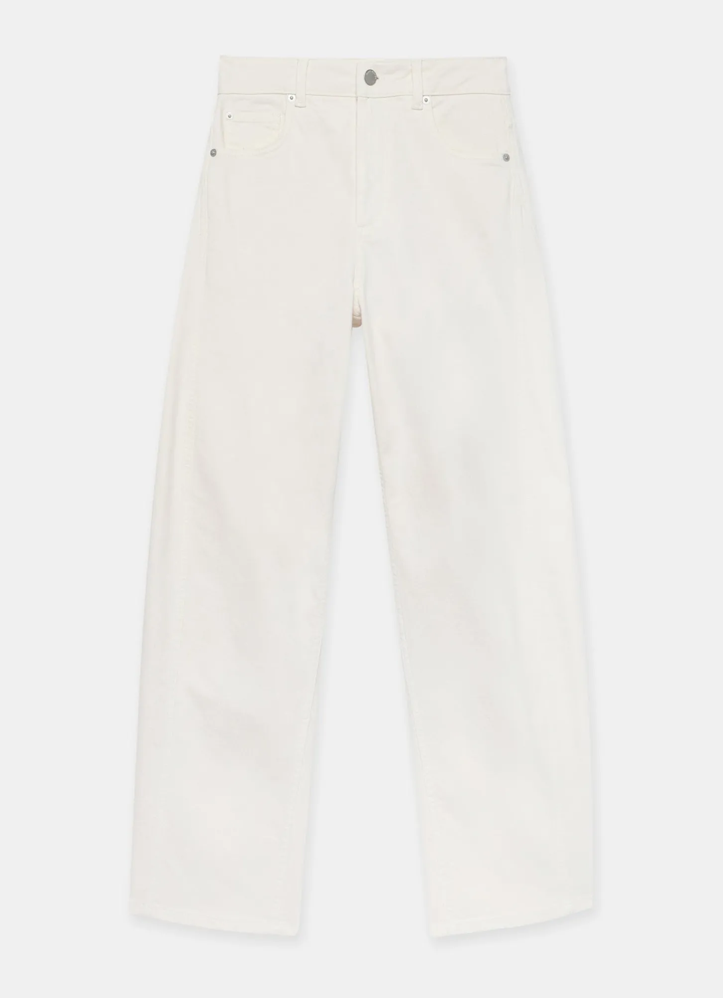 Cream Barrel Leg Jeans