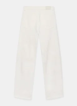 Cream Barrel Leg Jeans