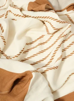 Cream Border Square Neck Scarf