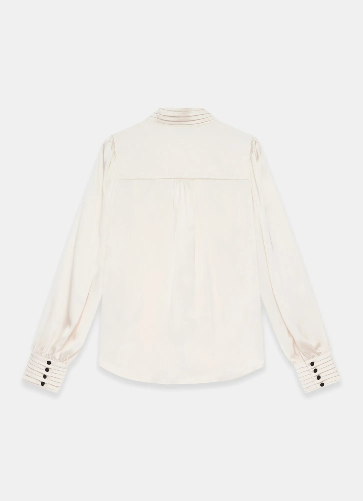 Cream Contrast Satin Blouse