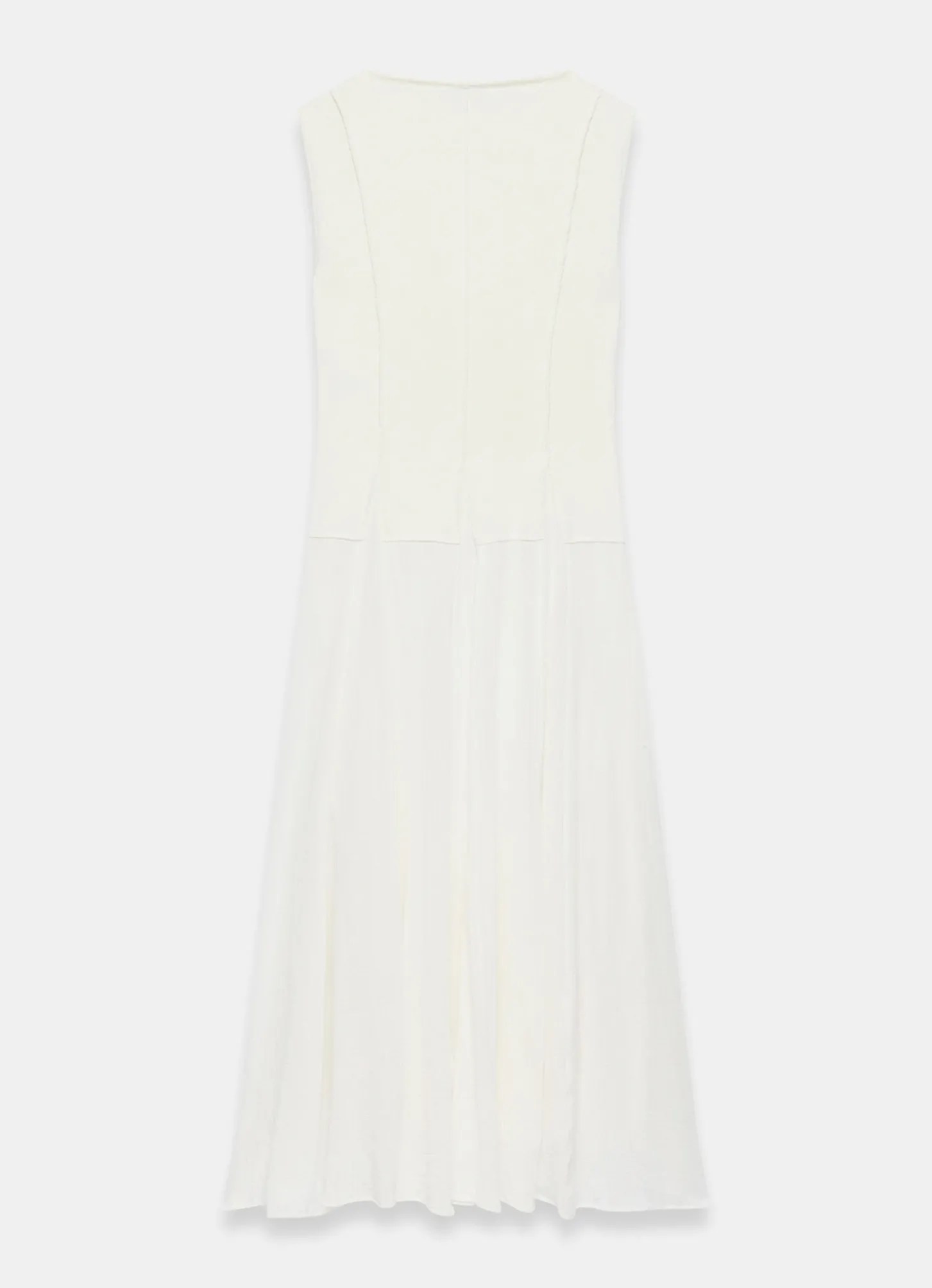 Cream Cotton Blend Drop Waist Maxi Dress