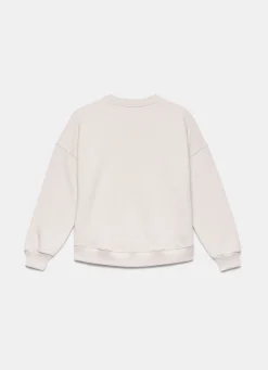 Cream Cotton Blend Star Sweatshirt