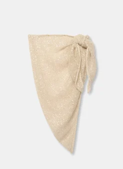 Cream Cotton Sequin Cover Up