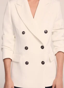 Cream Double Breasted Blazer