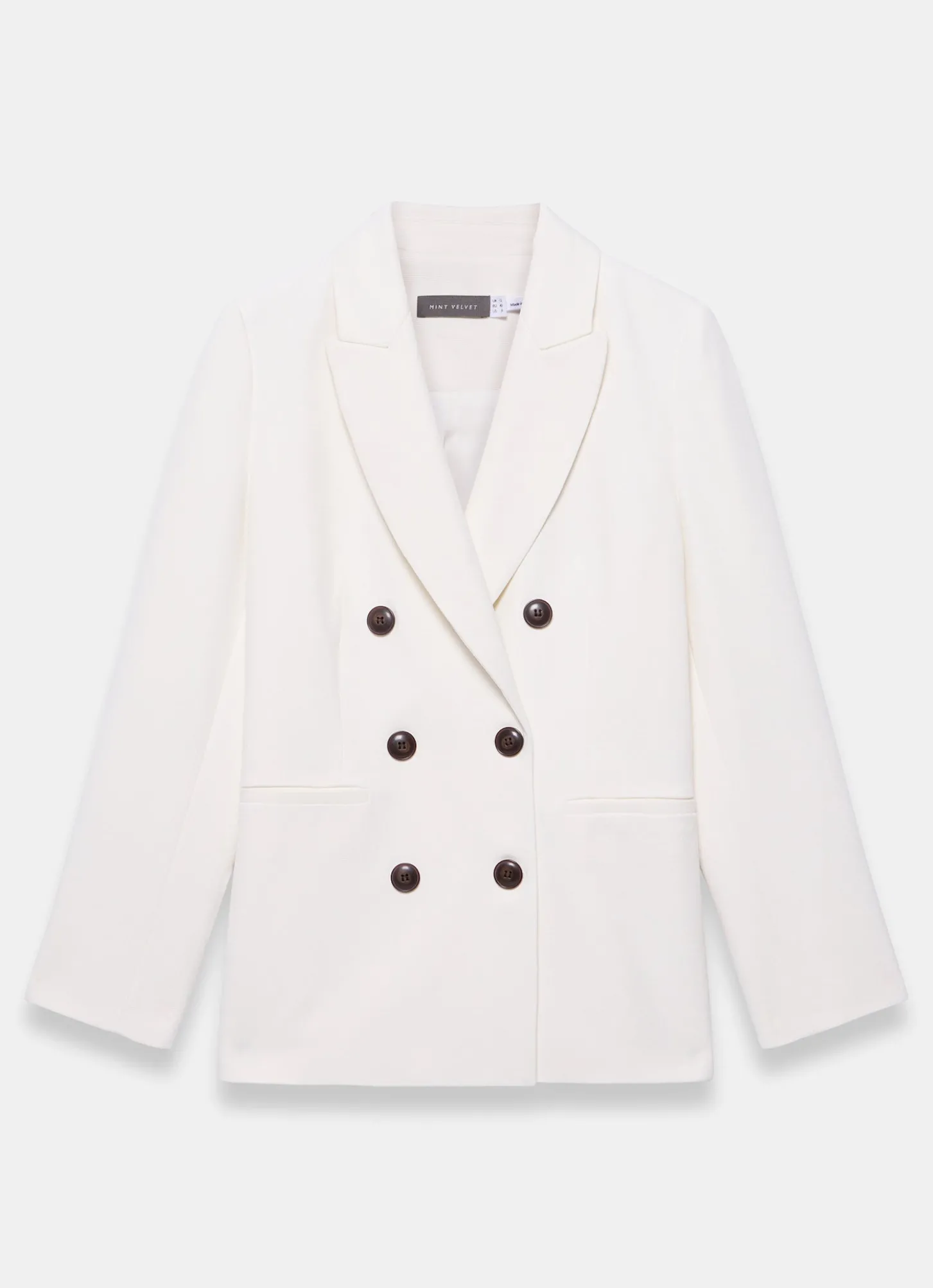 Cream Double Breasted Blazer