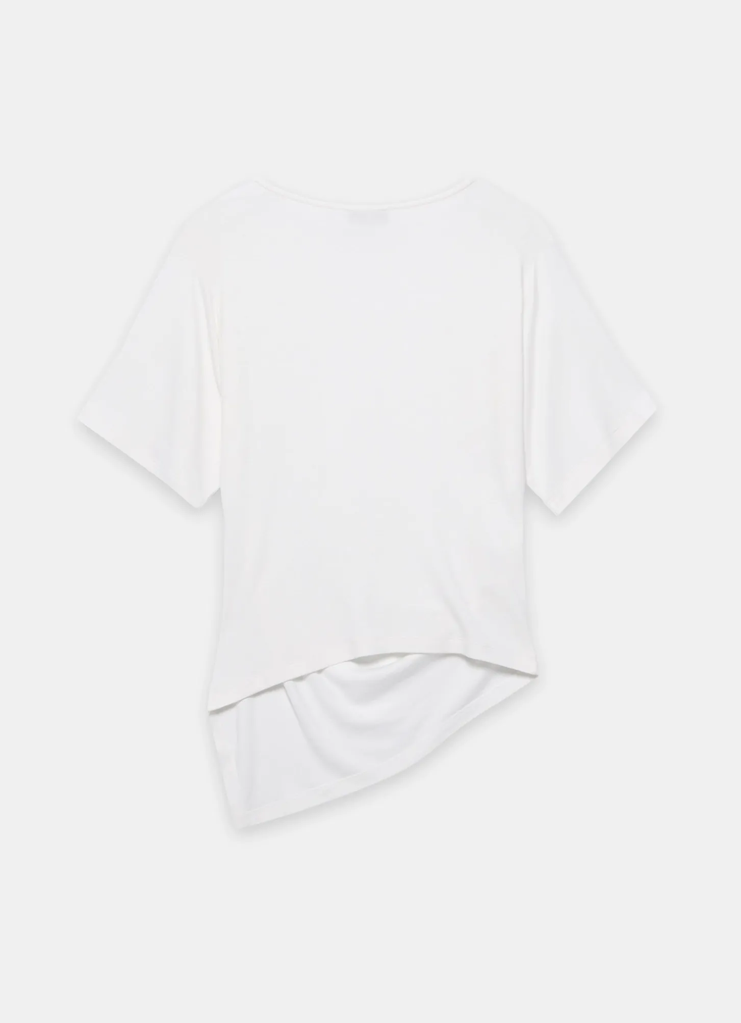 Cream Draped Asymmetric Top