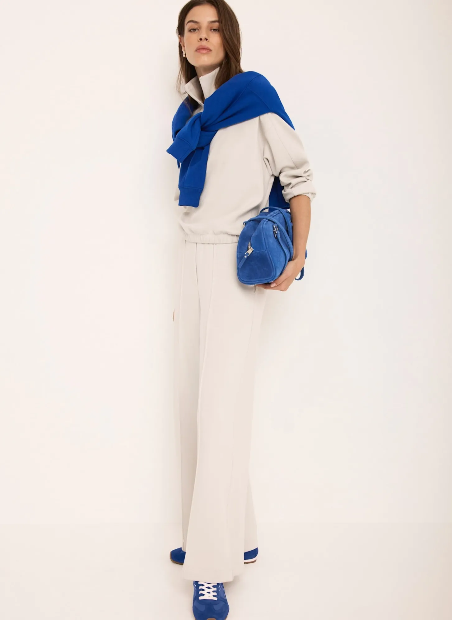 Cream Jersey Pintuck Super Soft Joggers