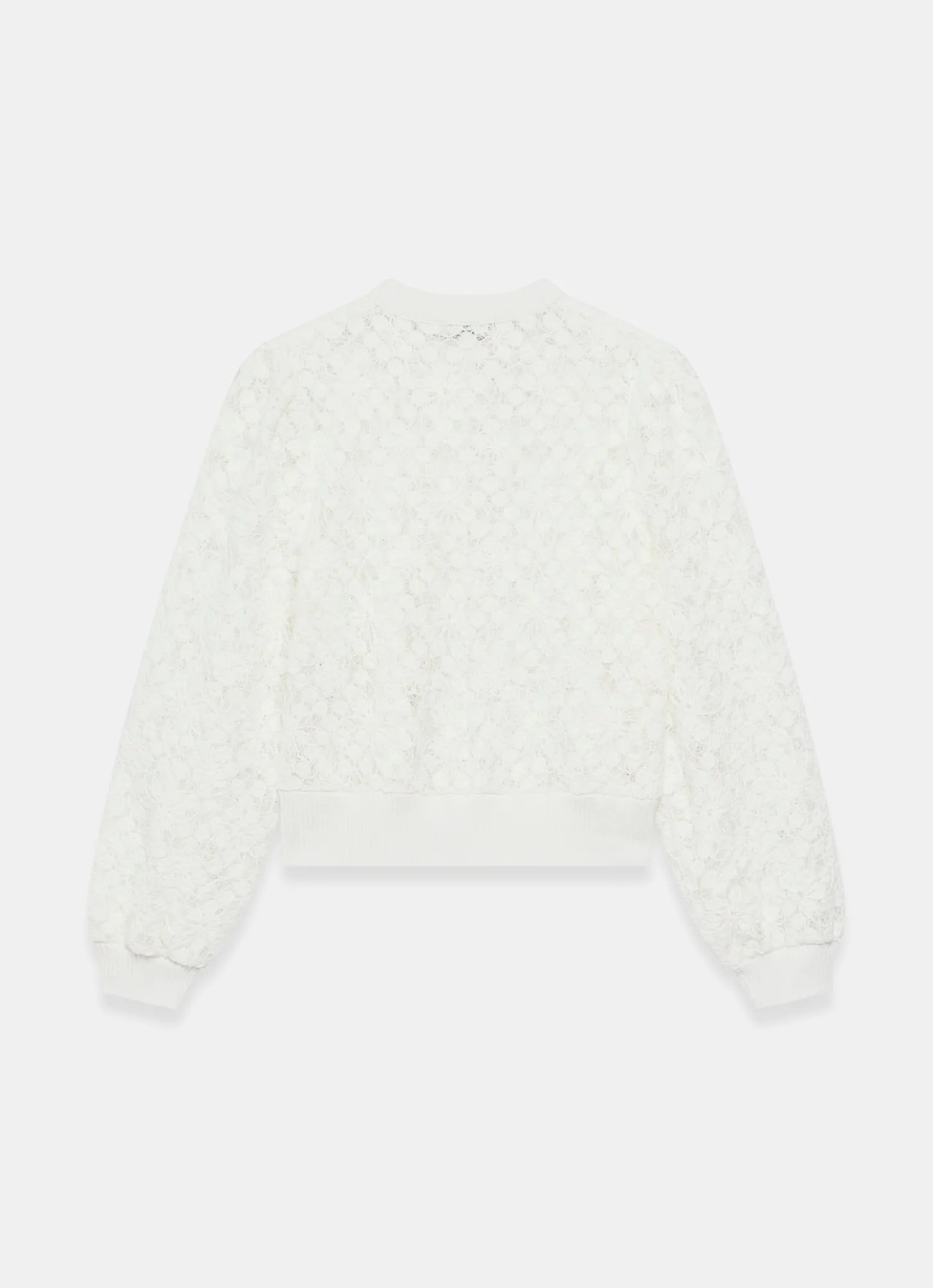 Cream Lace Cotton Blend Jacket