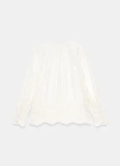 Cream Lace Detail Blouse