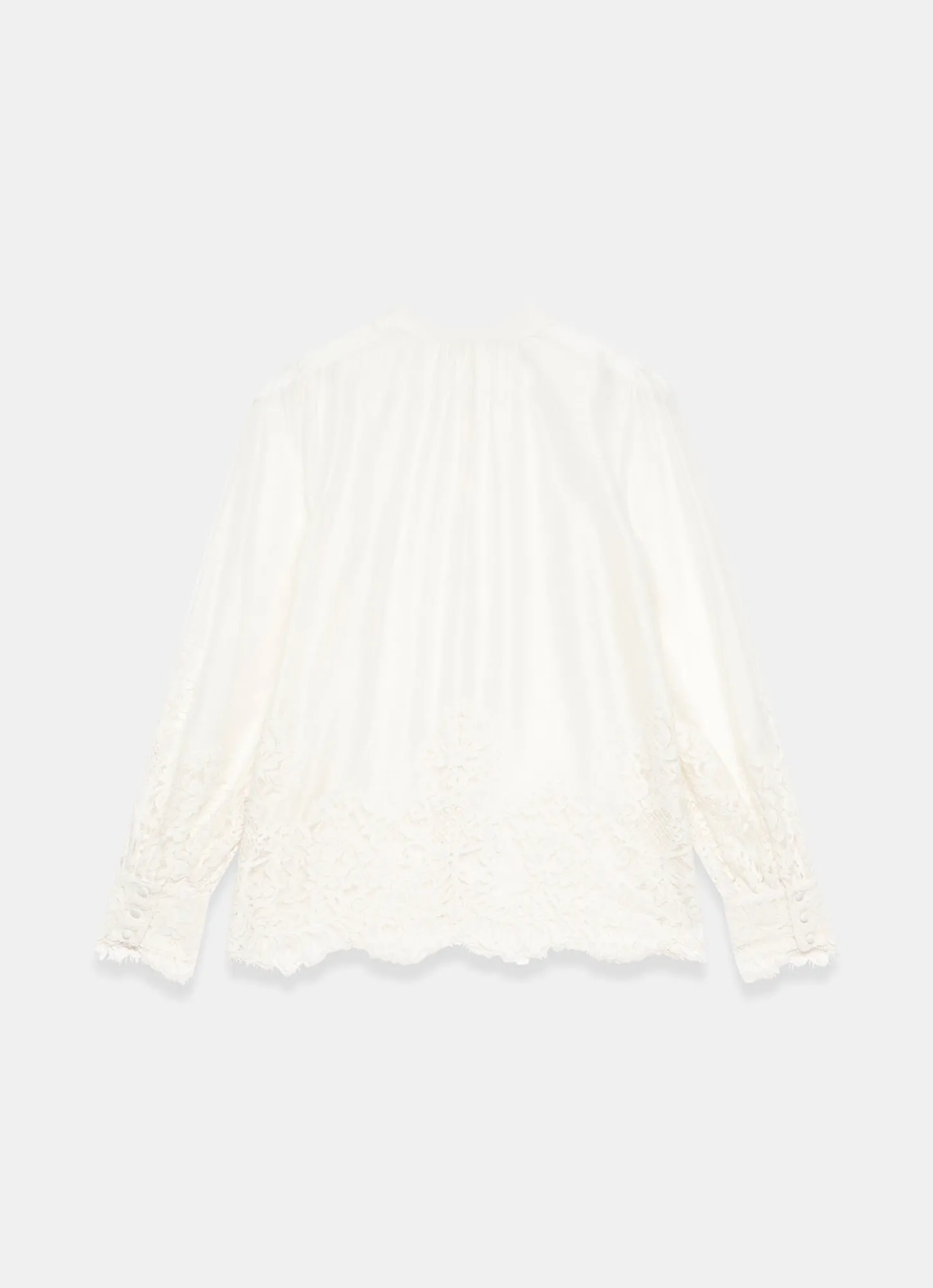 Cream Lace Detail Blouse