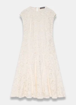 Cream Lace Midi Dress