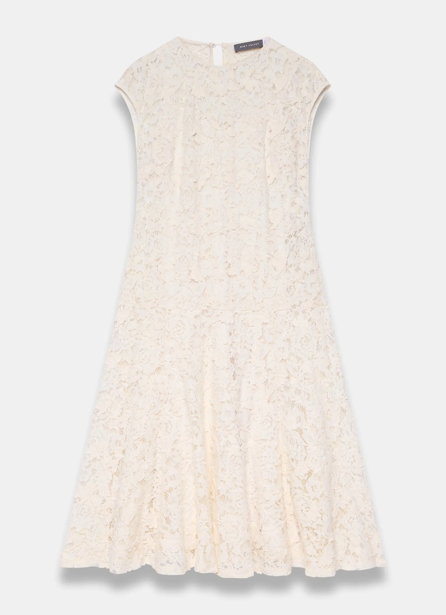 Cream Lace Midi Dress