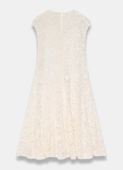 Cream Lace Midi Dress