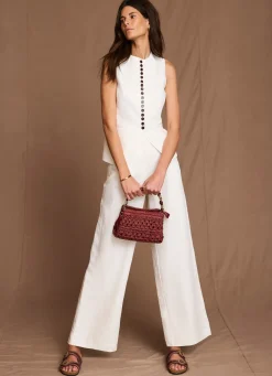 Cream Linen Blend Longline Waistcoat