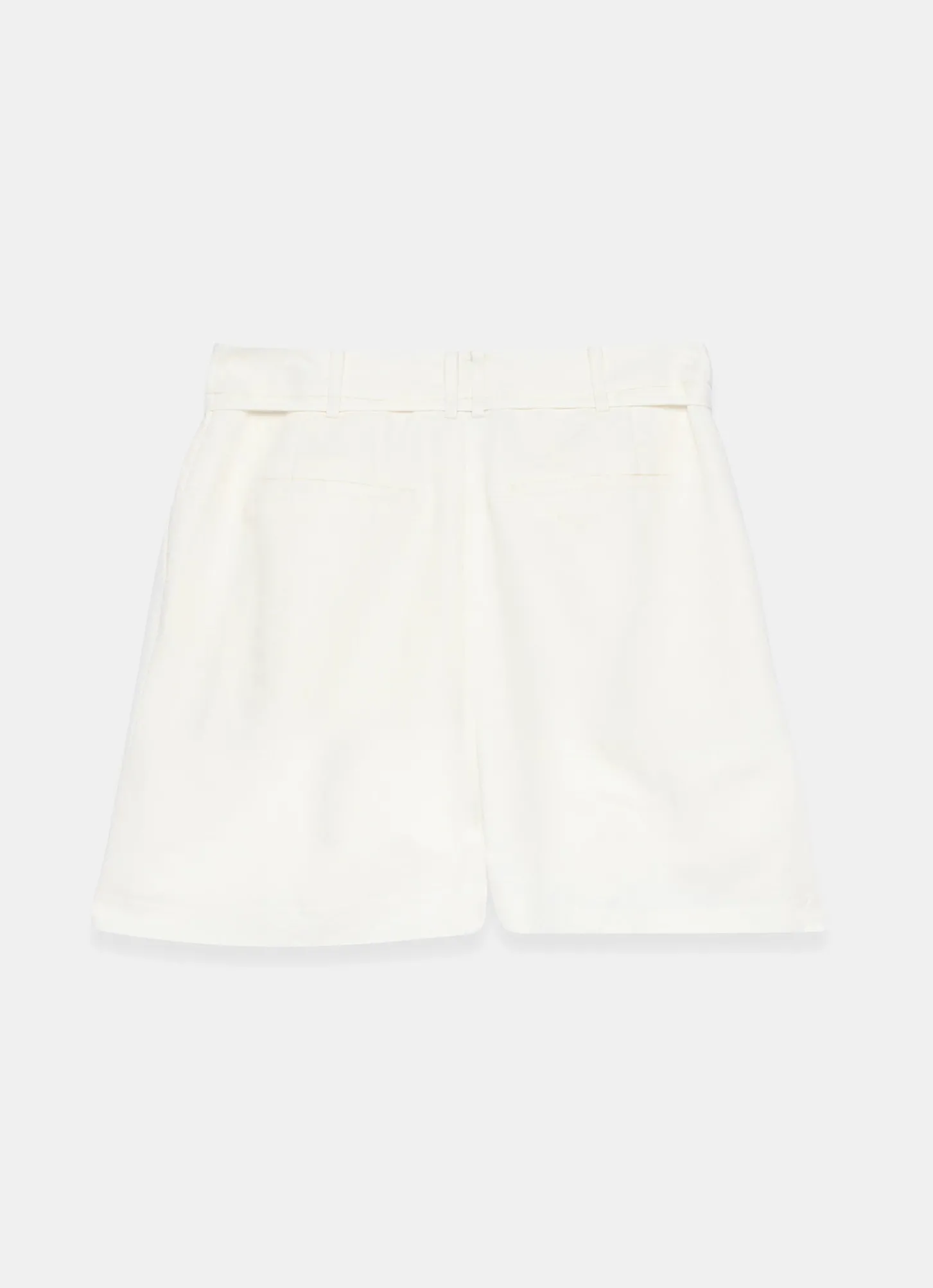 Cream Linen Tailored Shorts