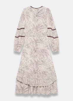 Cream Printed Boho Maxi Dress