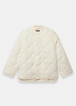 Cream Quilted Coat