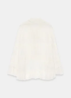 Cream Ruffle Tie Detail Blouse