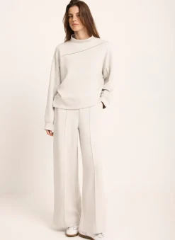 Cream Seam Detail Sweatshirt