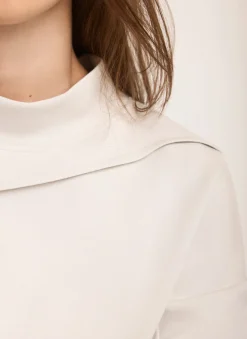 Cream Seam Detail Sweatshirt