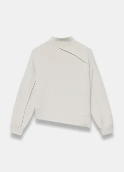 Cream Seam Detail Sweatshirt