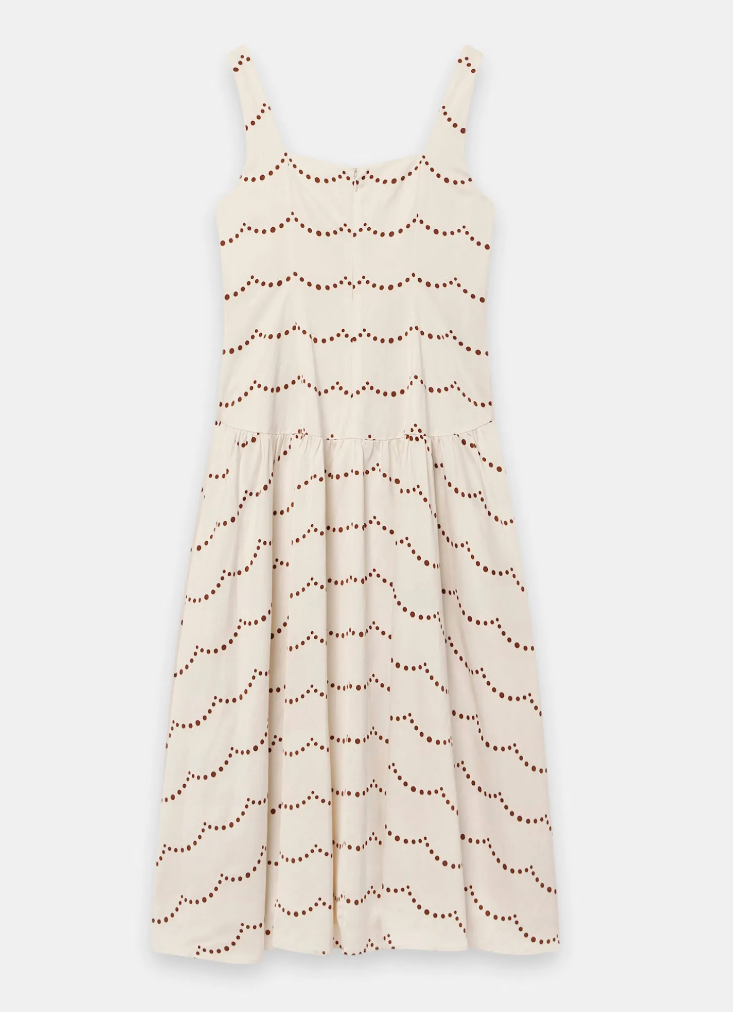 Cream Spot Print Maxi Dress