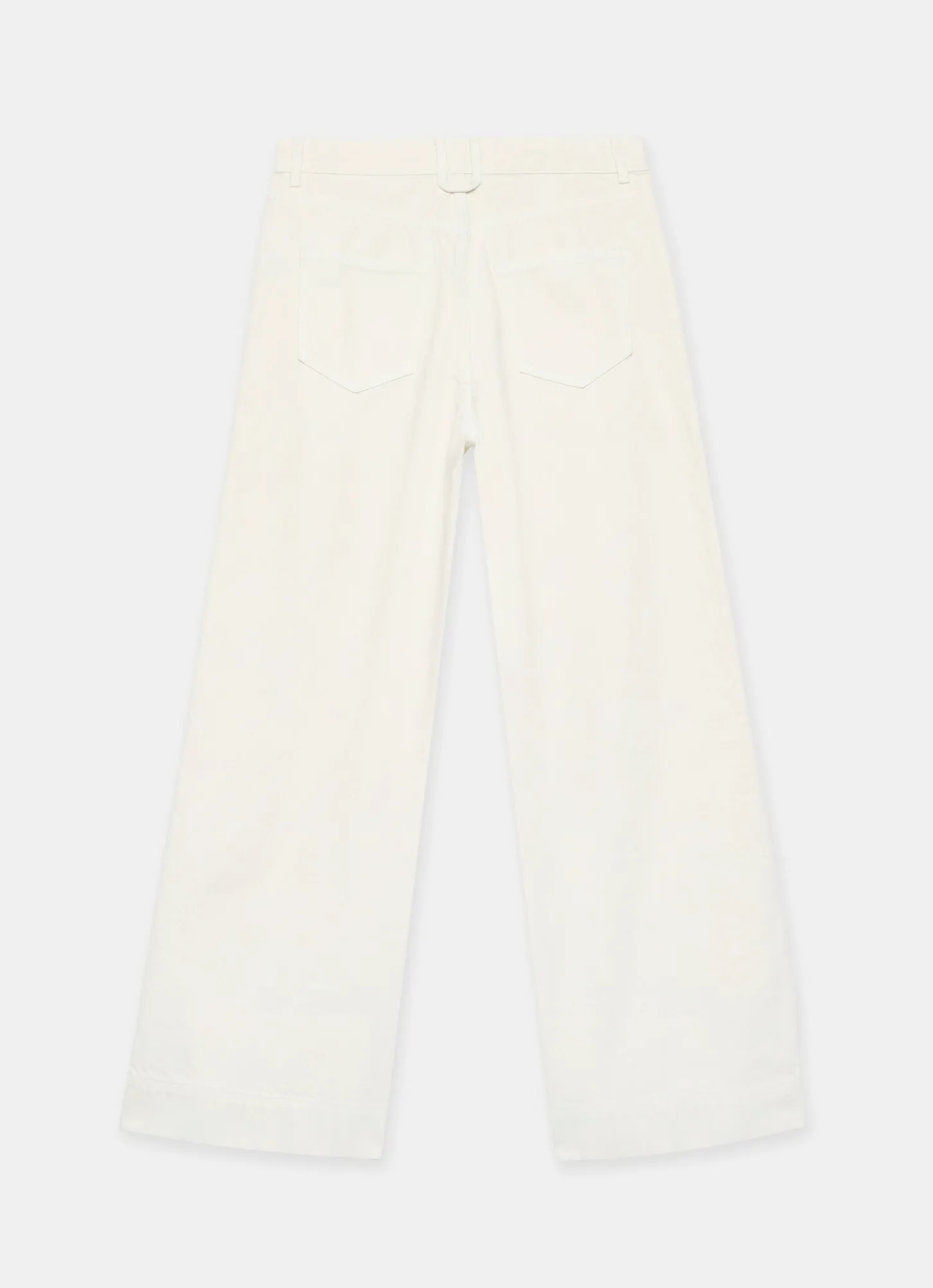 Cream Wide Leg Jeans