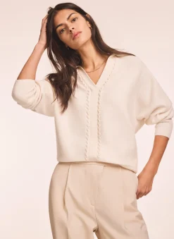 Cream Wool Blend Knit Jumper