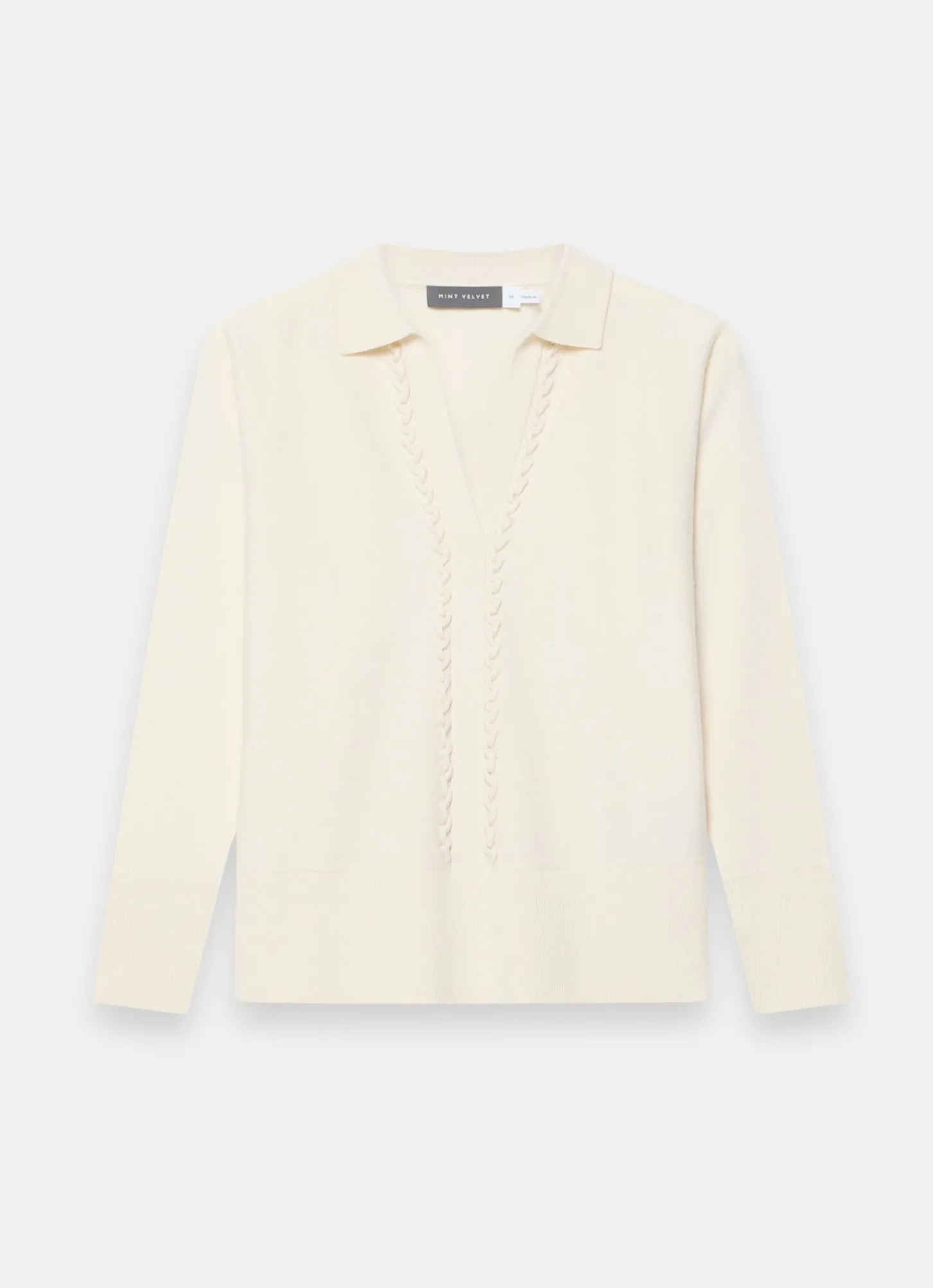 Cream Wool Blend Knit Jumper