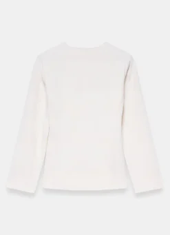 Cream Wool Blend Sculpted Jacket