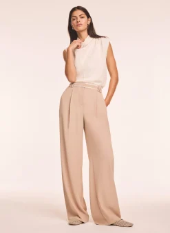 Cream Wool Blend Sleeveless Knit Top